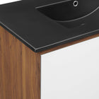 Modway - Transmit 36" Vanette de salle de bain - Noir noyer-Assemblée requise