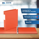 Davis Group Super économie, Reliure à anneaux ronds 1 po, paquet de 6 – Orange-Polypropylène sans PVC