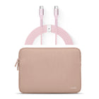 LOGiiX - Vibrance Neo Ensemble de housse avec câble USB-C vers USB-C - Rose-Housse en néoprène de 13 po et câble USB-C vers USB-C de 2,5 m (8,2 pi) pour une portée étendue
