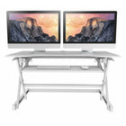 Rocelco - Support de bureau haut de gamme DADR-40 à hauteur réglable - 40 po - avec portée verticale allongée - Blanc-Le DADR-40 offre un réglage en hauteur illimité qui convient aux personnes de petite et de grande taille.