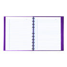 Blueline - Livre de notes MiracleBind à couverture rigide - 11 po L x 9.0625 po H - Raisin - 150 pages-Onglets autocollants