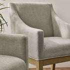 Modway - Alton Tissu tapis Fauteuil à manger - Lin naturel-Cadre en bois massif séché au four