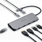 Targus - Station d'accueil mobile multiport USB-C Alt. à double écran 4K HDMI avec passage EPR 140 W-Fonctionne avec Windows, macOS, Android, Chrome OS et Linux OS