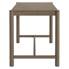 Modway - Eleni Rectangle 56 po Terrasse extérieure Bois teck Bar Table - Teck gris usé-Capsules de pied non marquées