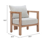 Zuo - Leto Fauteuil avec accoudoirs - Gris-6