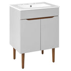 Modway - Harvest Vanette de salle de bain - Gris blanc-Assemblée requise
