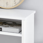 HOMCOM - Bureau d'ordinateur avec rangement - 41,3 po L x 19,7 po l x 54,1 po H - blanc-Convient pour une étude à domicile, un bureau, un dortoir, etc.