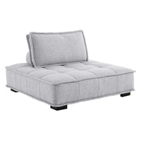Modway - Saunter Touffe Tissu Chaise sans accoudoir - Gris clair-Canapé sectionnel sans accoudoirs