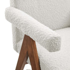 Modway - Lyra Tissu Boucle Chaise de salle à manger Ensemble de 2 - Ivoire-10