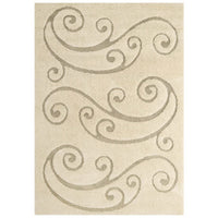 Modway - Jubilant Pousse à la Vigne Défilante Tapis de 5 pi l x 8 pi L - Crème et beige-Tapis de vigne défilante Sprout Area Shag
