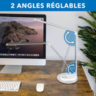 Mount-It! - Lampe de bureau LED avec recharge sans fil - Argent/blanc-Éclairage moyen : >700 lux à 400 mm