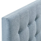 Modway - Emily Tissu tapis Tête de lit Queen size, Bleu ciel-7