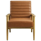 Modway - Jensen Cuir végane Chaise d’accent - Chêne français tanné-7