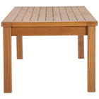Modway - Upland Terrasse extérieure Bois de teck Table basse - Naturel-Grains du bois richement texturés