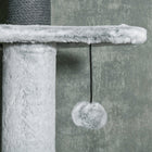 PawHut - arbre à chat du sol au plafond 89 po-100 po avec kit anti-basculement - gris-Couleur : Gris 