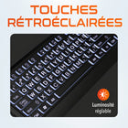 Delton - Clavier KB20 à grandes touches avec rétroéclairage, noir-Dimensions : 16 cm x 45 cm