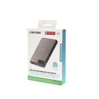 LBT - Batterie externe Mag Stream Slim Magsafe 5 000 mAh avec écran avancé - Gris-Forme ultra fine