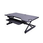 Rocelco – Support de bureau haut de gamme DADR-46 à hauteur réglable, 46 po, avec portée verticale allongée, noir -Support de bureau à hauteur réglable avec portée verticale allongée