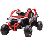 Qaba - Camion électrique à chevaucher KAWASAKI TERYX KRX 2WD sous licence 12V - rouge-Sous licence Kawasaki avec deux moteurs, offrant une conduite puissante et authentique 