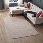 Modway - Kaja Abstract Plaid Tapis de 5 pi l x 8 pi L - Ivoire Camée Rose et Bleu Clair-Tissage serré à poil bas
