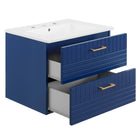 Modway - Daybreak 24" Vanette de salle de bain - Bleu-blanc-5
