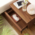 Modway - Render Montage mural Table de chevet, Noyer-Construction durable en panneaux de particules