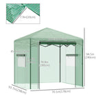 Outsunny serre portative pop-up 8 pi x 6 pi-Les bords prolongés doivent être profondément enterrés dans le sol pour serrer la bâche et assurer une meilleure stabilité  
