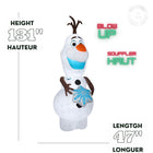 GEMMY - Olaf de Noël gonflable avec flocon de neige - 131 po x 47 po-Pour usage intérieur et extérieur