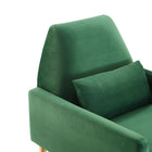 Modway - Liliana Performance Velvet Fauteuil - Émeraude-Capacité de poids de la chaise : 331 lb