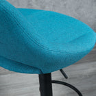 HOMCOM - Tabourets de bar pivotants à hauteur de comptoir réglable - bleu - paquet de 2-Les patins en caoutchouc antidérapants empêcheront de rayer votre sol 

