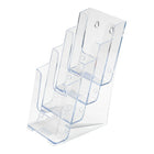 Présentoir DocuHolder - 4 compartiments - transparent - format dépliant (77701)-Matériau: Plastique