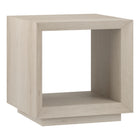 Hudson&Canal - Table d'appoint rectangulaire Evie  22" de largeur - Aulne blanc-Un design contemporain moderne pour votre salon, votre bureau et plus encore