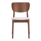 Zuo - Kellua Chaise de salle à manger - Beige/Noyer - Ensemble de 2-Placage en noyer