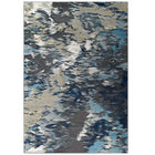 Modway - Entourage Feuillage Moderne Abstrait contemporain Tapis de comédie 8 pi l x 10 pi L - Bleu Beige Gris-Tapis abstrait moderne contemporain