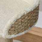 PawHut - Arbre à chat petit avec poteau à griffer, perchoir, balle jouet - beige-Matériaux : panneau de particules, peluche, corde de jute 
