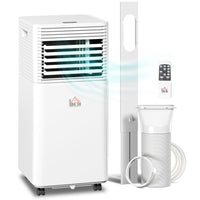 HOMCOM - Climatiseur silencieux 10 000 BTU avec télécommande - blanc-10 000 BTU refroidit instantanément, convient pour 258-441 pi² 