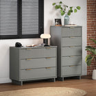 Manhattan Comfort - Granville commode moderne haute étroite et standard - gris clair - ensemble de 2-Recommandé pour les téléviseurs jusqu'à 35 pouces