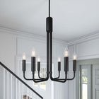Modway - Rekindle 6-Lumière Lustre - Noir-Auvent de plafond avec adaptateur pivotant