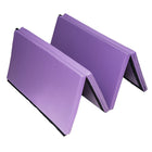 Soozier - Tapis De Gymnastique Pliant 4 pi L x 8 pi L x 2 po P - Tapis D’Exercice Avec Poignées De Transport Pour Yoga - Mma - Arts Martiaux - Violet-Housse en PU fermée par une fermeture éclair  
