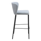 Zuo - Linz Tabouret de bar - Gris - Ensemble de 2-Dimensions: 19,7 po L x 18,9 po L x 39,0 po H
