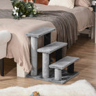 PawHut - Escalier pour chat 3 marches, petit arbre avec jouet - 17,5 po x 15,5 po x 19 po-Avec des poteaux à griffer pour satisfaire l’envie de faire les griffes 
