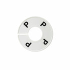 Eddie's -  Rond Les séparateurs de tailles - P - blanc avec impression noire - Paquet de 100-Plastique blanc avec du texte en noir