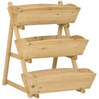 Outsunny - jardinière surélevée à 3 niveaux - 23,5 po x 29,5 po x 30,3 po-Convient pour les plantes, légumes, herbes, fleurs, etc. 