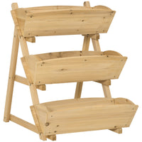 Outsunny - jardinière surélevée à 3 niveaux - 23,5 po x 29,5 po x 30,3 po-Convient pour les plantes, légumes, herbes, fleurs, etc. 