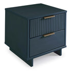 Manhattan Comfort - Granville commode et table de chevet modernes - bleu minuit - ensemble de 2-17,72 po L x 37,80 po l x 31,73 po h