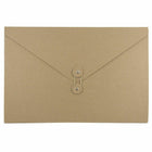 JAM Paper - Portefeuille Kraft à Boutons et Attaches à Ficelle Grand - 9 1/4 x 14 x 3/8 - Brun Naturel Recyclé-Portefeuille en kraft naturel avec fermeture à bouton et à ficelle