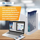 Reliure de présentation robustes QuickFit PRO de 4 po à verrouillage sans interstice Pin-Lock de Davis Group, 31 po, blanc-Capacité de 700 feuilles
