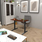 Mount-It! - Bureau électrique compact avec plateau de 40 pouces, noisette/noir-Réduisez les tensions dorsales, améliorez votre posture et profitez d'un confort optimal tout au long de la journée, que ce soit au travail ou pendant vos études