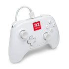 PowerA - Manette câblée Advantage  pour Nintendo Switch 2 avec Lumectra - Blanc-Commandes audio intégrées : réglez rapidement le volume de votre casque, coupez le son de votre micro et changez le mode d’égalisation pour une expérience de jeu plus immersive à l’aide du bouton audio situé à l’arrière de la manette. Modes d’égalisation : Standard, Amplification des basses fréquences et Immersion
