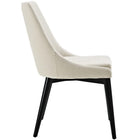 Modway - Viscount Tissu Chaise à manger - Beige-Rembourrage en mousse dense
